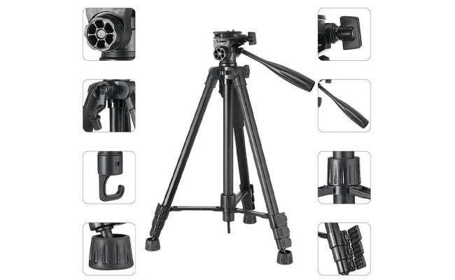 Rtako VT-860S, Remote Control, 170cm Carbon Steel Photography Tripods for Camera and Mobiles